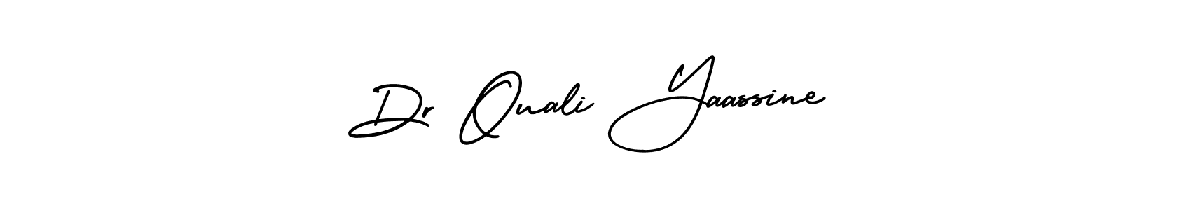 Dr Ouali Yaassine stylish signature style. Best Handwritten Sign (AmerikaSignatureDemo-Regular) for my name. Handwritten Signature Collection Ideas for my name Dr Ouali Yaassine. Dr Ouali Yaassine signature style 3 images and pictures png