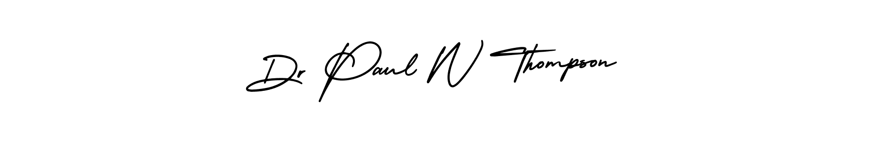 The best way (AmerikaSignatureDemo-Regular) to make a short signature is to pick only two or three words in your name. The name Dr Paul W Thompson include a total of six letters. For converting this name. Dr Paul W Thompson signature style 3 images and pictures png