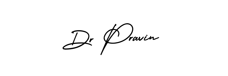 How to make Dr Pravin name signature. Use AmerikaSignatureDemo-Regular style for creating short signs online. This is the latest handwritten sign. Dr Pravin signature style 3 images and pictures png