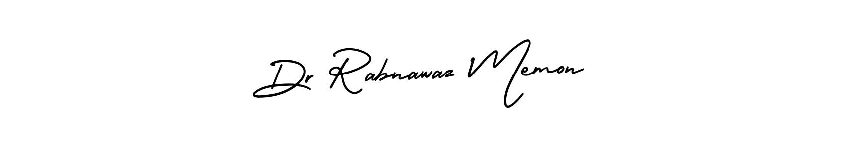 Use a signature maker to create a handwritten signature online. With this signature software, you can design (AmerikaSignatureDemo-Regular) your own signature for name Dr Rabnawaz Memon. Dr Rabnawaz Memon signature style 3 images and pictures png