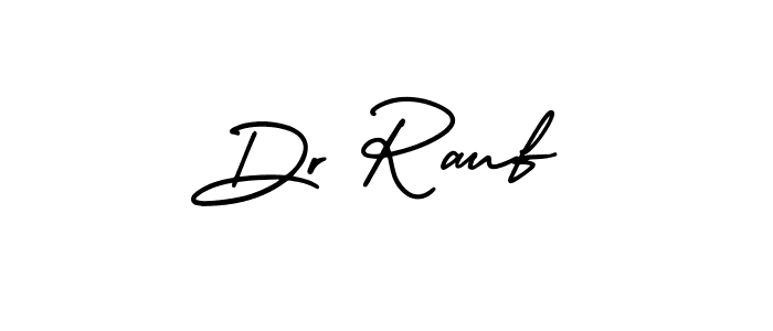 Use a signature maker to create a handwritten signature online. With this signature software, you can design (AmerikaSignatureDemo-Regular) your own signature for name Dr Rauf. Dr Rauf signature style 3 images and pictures png