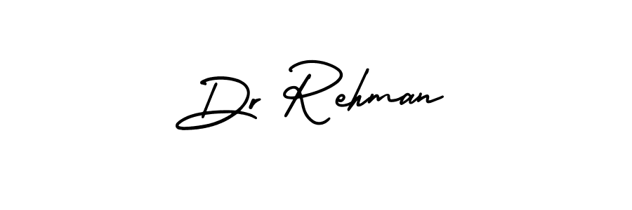 How to make Dr Rehman name signature. Use AmerikaSignatureDemo-Regular style for creating short signs online. This is the latest handwritten sign. Dr Rehman signature style 3 images and pictures png