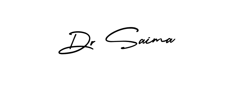 It looks lik you need a new signature style for name Dr Saima. Design unique handwritten (AmerikaSignatureDemo-Regular) signature with our free signature maker in just a few clicks. Dr Saima signature style 3 images and pictures png