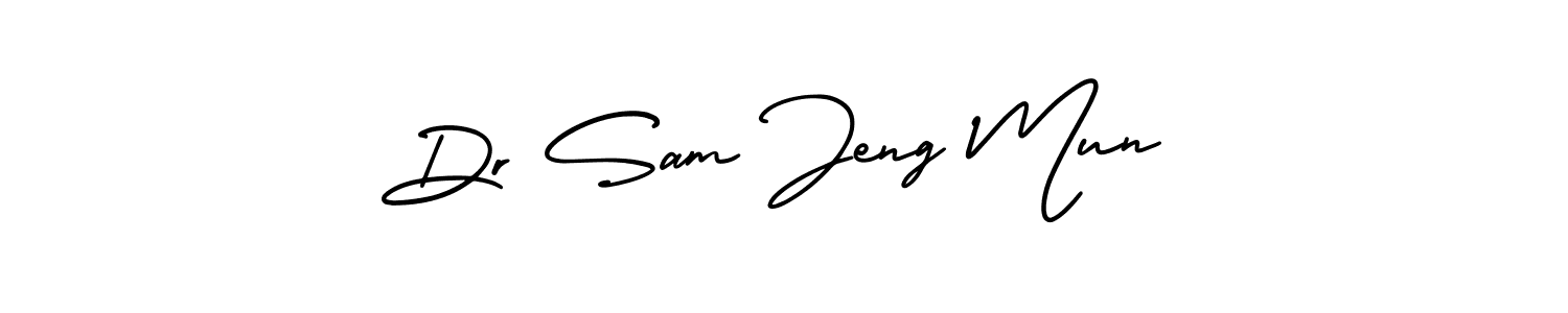 This is the best signature style for the Dr Sam Jeng Mun name. Also you like these signature font (AmerikaSignatureDemo-Regular). Mix name signature. Dr Sam Jeng Mun signature style 3 images and pictures png