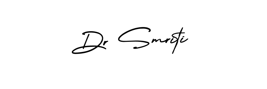 How to make Dr Smriti signature? AmerikaSignatureDemo-Regular is a professional autograph style. Create handwritten signature for Dr Smriti name. Dr Smriti signature style 3 images and pictures png
