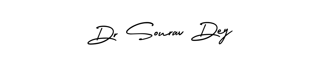 The best way (AmerikaSignatureDemo-Regular) to make a short signature is to pick only two or three words in your name. The name Dr Sourav Dey include a total of six letters. For converting this name. Dr Sourav Dey signature style 3 images and pictures png