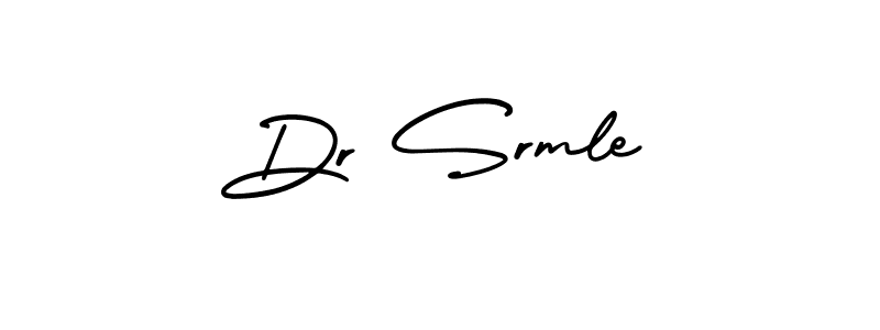 How to make Dr Srmle name signature. Use AmerikaSignatureDemo-Regular style for creating short signs online. This is the latest handwritten sign. Dr Srmle signature style 3 images and pictures png