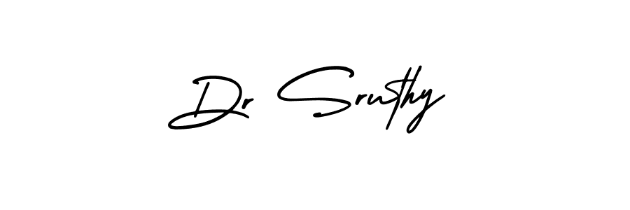 Use a signature maker to create a handwritten signature online. With this signature software, you can design (AmerikaSignatureDemo-Regular) your own signature for name Dr Sruthy. Dr Sruthy signature style 3 images and pictures png