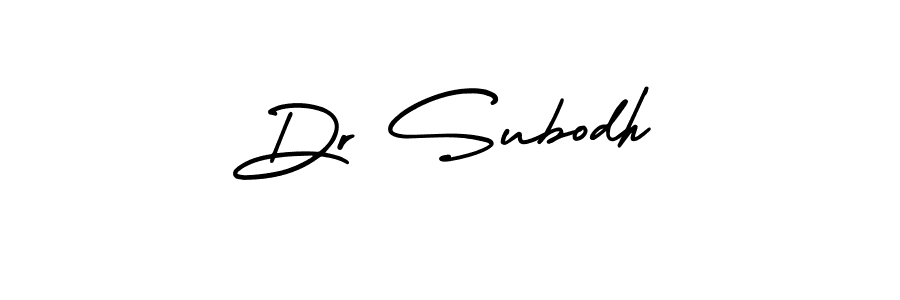 Use a signature maker to create a handwritten signature online. With this signature software, you can design (AmerikaSignatureDemo-Regular) your own signature for name Dr Subodh. Dr Subodh signature style 3 images and pictures png