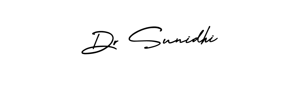 It looks lik you need a new signature style for name Dr Sunidhi. Design unique handwritten (AmerikaSignatureDemo-Regular) signature with our free signature maker in just a few clicks. Dr Sunidhi signature style 3 images and pictures png