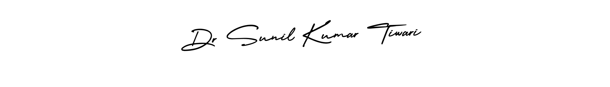 The best way (AmerikaSignatureDemo-Regular) to make a short signature is to pick only two or three words in your name. The name Dr Sunil Kumar Tiwari include a total of six letters. For converting this name. Dr Sunil Kumar Tiwari signature style 3 images and pictures png