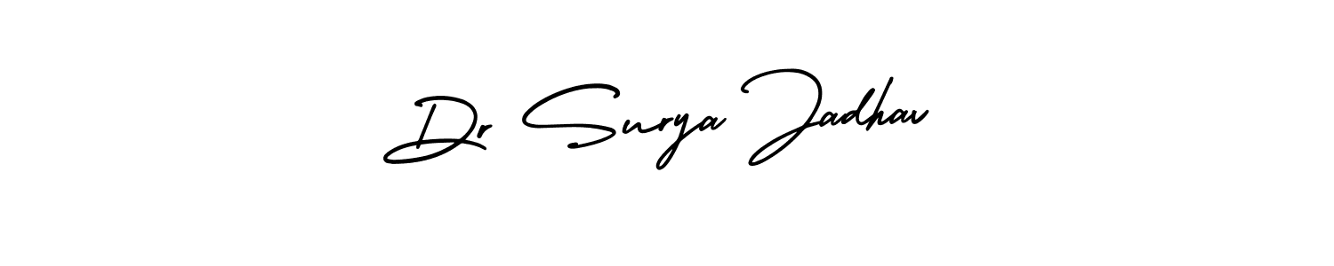 How to make Dr Surya Jadhav signature? AmerikaSignatureDemo-Regular is a professional autograph style. Create handwritten signature for Dr Surya Jadhav name. Dr Surya Jadhav signature style 3 images and pictures png