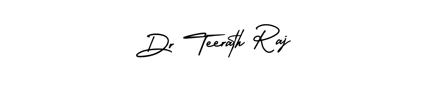 if you are searching for the best signature style for your name Dr Teerath Raj. so please give up your signature search. here we have designed multiple signature styles  using AmerikaSignatureDemo-Regular. Dr Teerath Raj signature style 3 images and pictures png