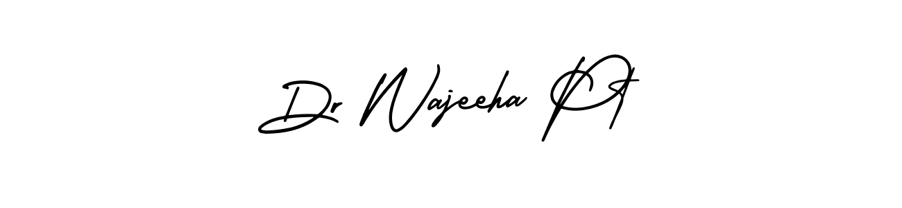 Similarly AmerikaSignatureDemo-Regular is the best handwritten signature design. Signature creator online .You can use it as an online autograph creator for name Dr Wajeeha Pt. Dr Wajeeha Pt signature style 3 images and pictures png