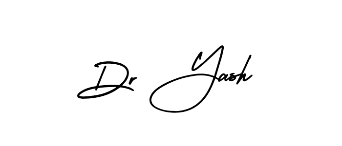 You should practise on your own different ways (AmerikaSignatureDemo-Regular) to write your name (Dr Yash) in signature. don't let someone else do it for you. Dr Yash signature style 3 images and pictures png