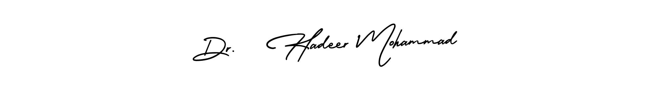 Also we have Dr.   Hadeer Mohammad name is the best signature style. Create professional handwritten signature collection using AmerikaSignatureDemo-Regular autograph style. Dr.   Hadeer Mohammad signature style 3 images and pictures png