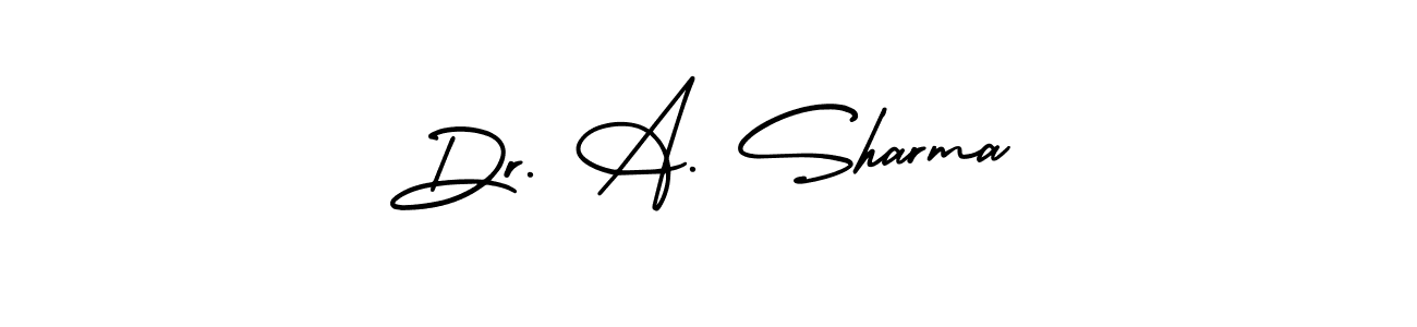 Design your own signature with our free online signature maker. With this signature software, you can create a handwritten (AmerikaSignatureDemo-Regular) signature for name Dr. A. Sharma. Dr. A. Sharma signature style 3 images and pictures png