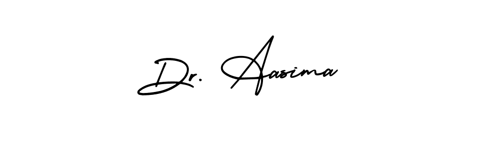 You can use this online signature creator to create a handwritten signature for the name Dr. Aasima. This is the best online autograph maker. Dr. Aasima signature style 3 images and pictures png