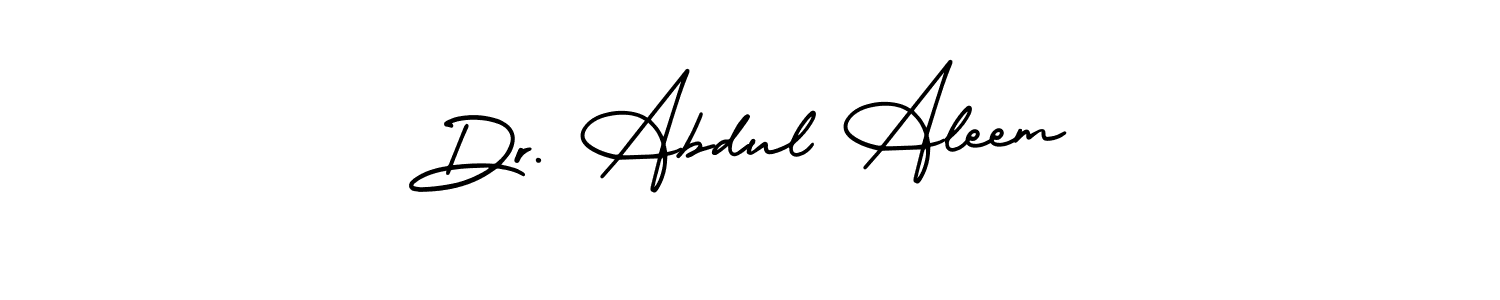 Design your own signature with our free online signature maker. With this signature software, you can create a handwritten (AmerikaSignatureDemo-Regular) signature for name Dr. Abdul Aleem. Dr. Abdul Aleem signature style 3 images and pictures png