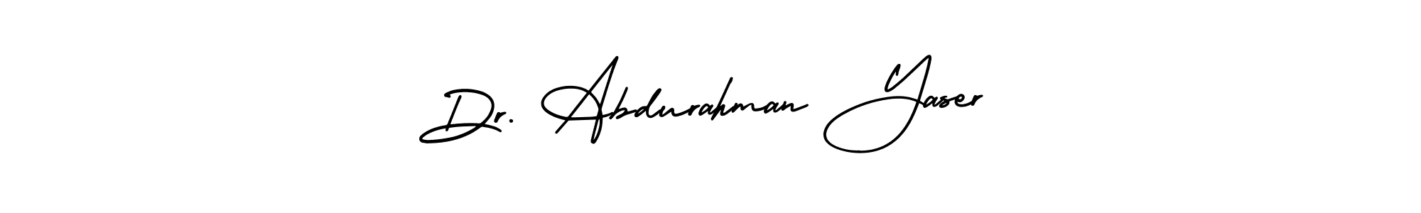 Make a short Dr. Abdurahman Yaser signature style. Manage your documents anywhere anytime using AmerikaSignatureDemo-Regular. Create and add eSignatures, submit forms, share and send files easily. Dr. Abdurahman Yaser signature style 3 images and pictures png