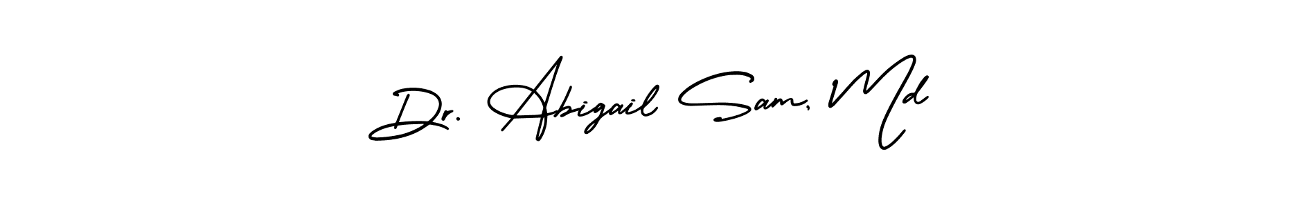 Similarly AmerikaSignatureDemo-Regular is the best handwritten signature design. Signature creator online .You can use it as an online autograph creator for name Dr. Abigail Sam, Md. Dr. Abigail Sam, Md signature style 3 images and pictures png