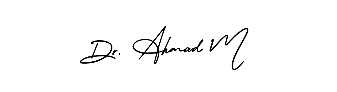 Similarly AmerikaSignatureDemo-Regular is the best handwritten signature design. Signature creator online .You can use it as an online autograph creator for name Dr. Ahmad M. Dr. Ahmad M signature style 3 images and pictures png