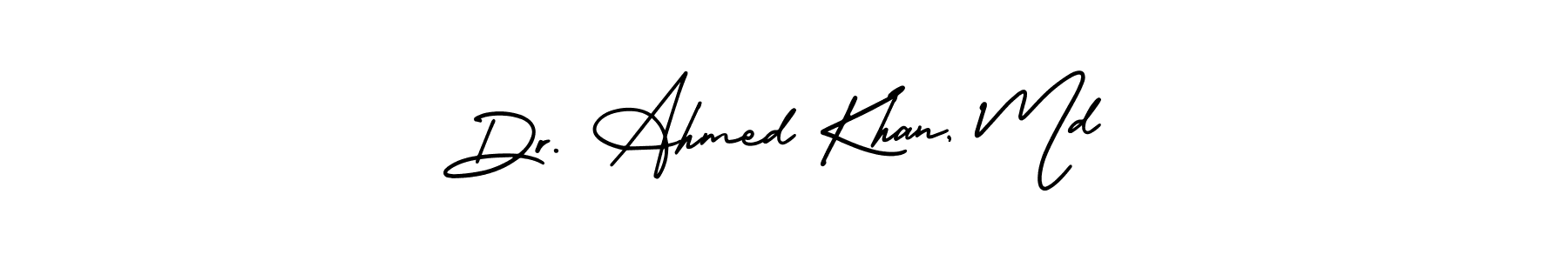 Make a beautiful signature design for name Dr. Ahmed Khan, Md. With this signature (AmerikaSignatureDemo-Regular) style, you can create a handwritten signature for free. Dr. Ahmed Khan, Md signature style 3 images and pictures png