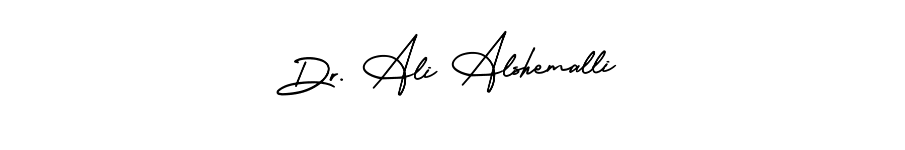 This is the best signature style for the Dr. Ali Alshemalli name. Also you like these signature font (AmerikaSignatureDemo-Regular). Mix name signature. Dr. Ali Alshemalli signature style 3 images and pictures png