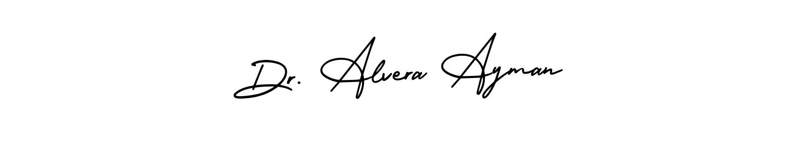 How to make Dr. Alvera Ayman name signature. Use AmerikaSignatureDemo-Regular style for creating short signs online. This is the latest handwritten sign. Dr. Alvera Ayman signature style 3 images and pictures png