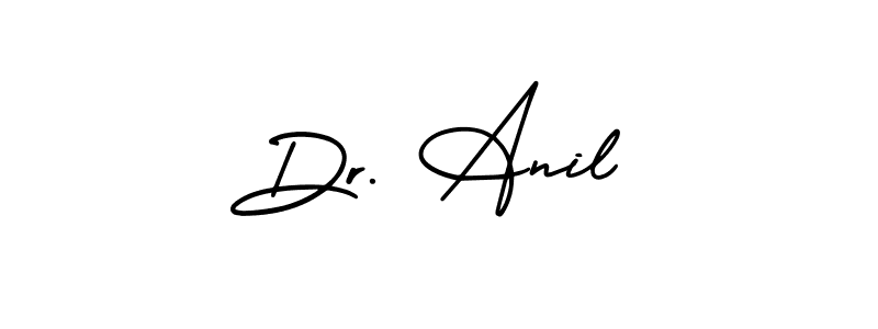 You should practise on your own different ways (AmerikaSignatureDemo-Regular) to write your name (Dr. Anil) in signature. don't let someone else do it for you. Dr. Anil signature style 3 images and pictures png