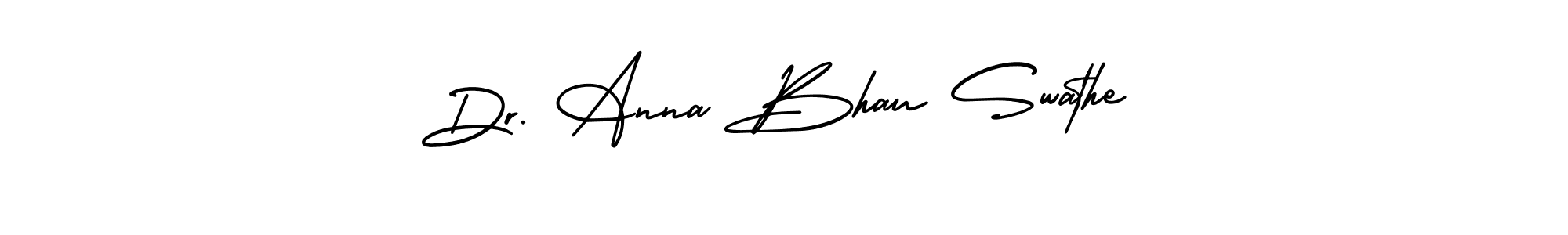 Design your own signature with our free online signature maker. With this signature software, you can create a handwritten (AmerikaSignatureDemo-Regular) signature for name Dr. Anna Bhau Swathe. Dr. Anna Bhau Swathe signature style 3 images and pictures png