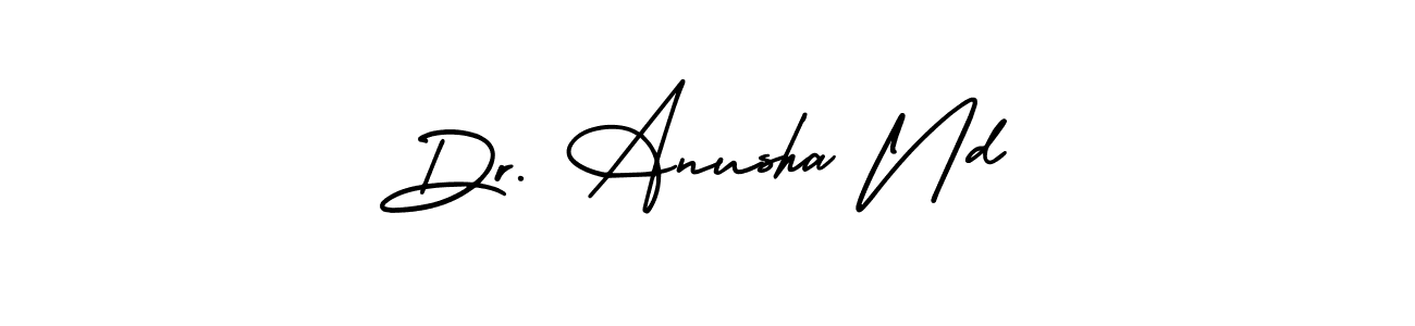 Dr. Anusha Nd stylish signature style. Best Handwritten Sign (AmerikaSignatureDemo-Regular) for my name. Handwritten Signature Collection Ideas for my name Dr. Anusha Nd. Dr. Anusha Nd signature style 3 images and pictures png