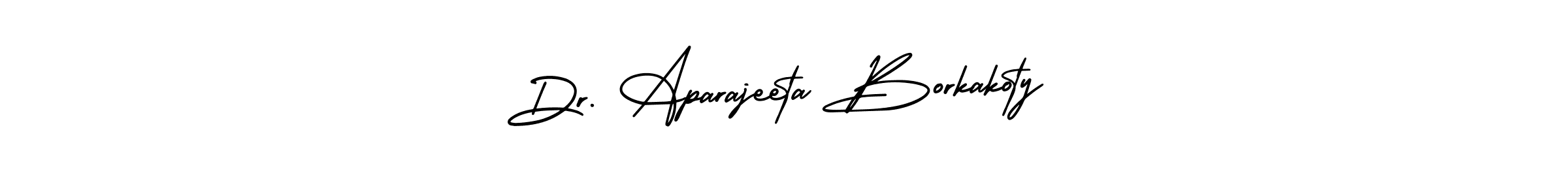 Dr. Aparajeeta Borkakoty stylish signature style. Best Handwritten Sign (AmerikaSignatureDemo-Regular) for my name. Handwritten Signature Collection Ideas for my name Dr. Aparajeeta Borkakoty. Dr. Aparajeeta Borkakoty signature style 3 images and pictures png