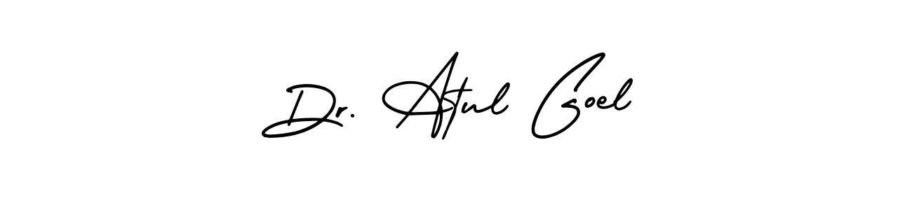 This is the best signature style for the Dr. Atul Goel name. Also you like these signature font (AmerikaSignatureDemo-Regular). Mix name signature. Dr. Atul Goel signature style 3 images and pictures png