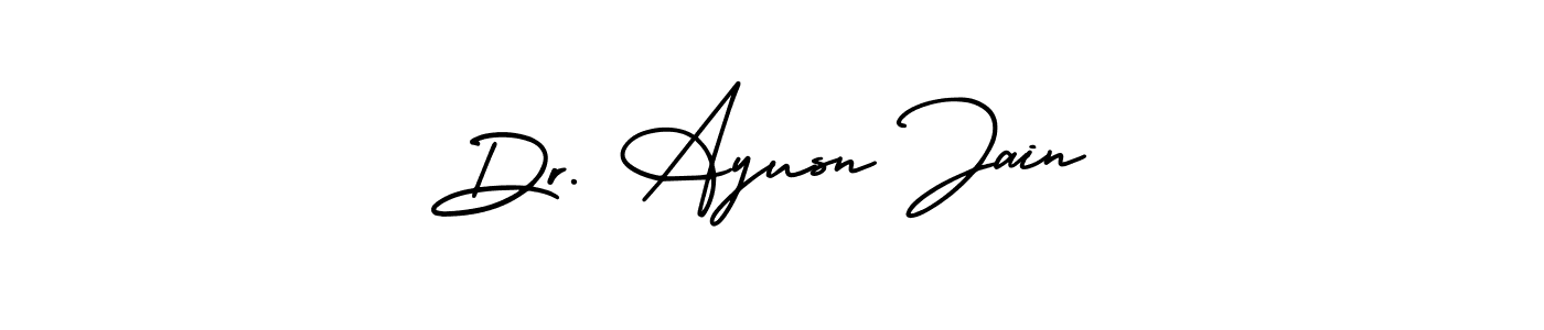 Dr. Ayusn Jain stylish signature style. Best Handwritten Sign (AmerikaSignatureDemo-Regular) for my name. Handwritten Signature Collection Ideas for my name Dr. Ayusn Jain. Dr. Ayusn Jain signature style 3 images and pictures png