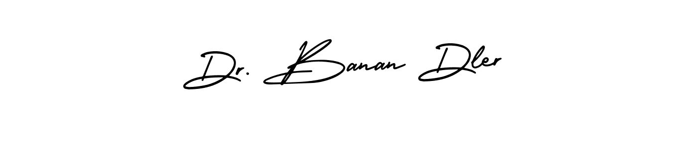 This is the best signature style for the Dr. Banan Dler name. Also you like these signature font (AmerikaSignatureDemo-Regular). Mix name signature. Dr. Banan Dler signature style 3 images and pictures png