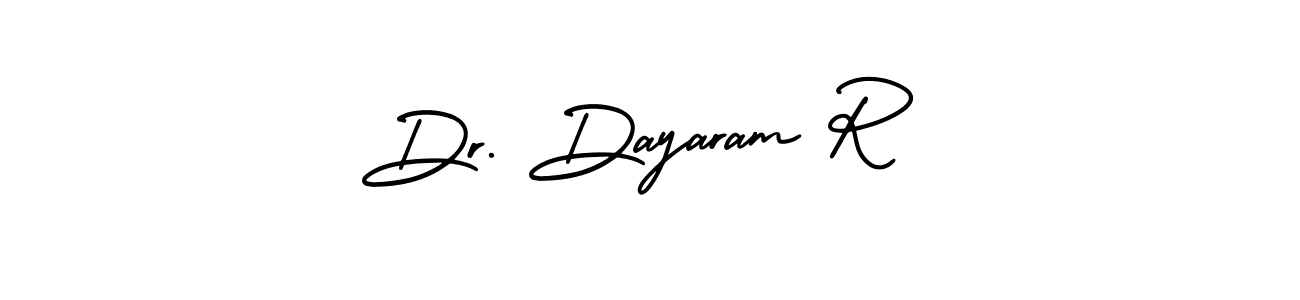 Make a short Dr. Dayaram R signature style. Manage your documents anywhere anytime using AmerikaSignatureDemo-Regular. Create and add eSignatures, submit forms, share and send files easily. Dr. Dayaram R signature style 3 images and pictures png