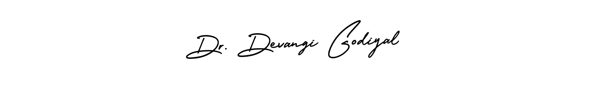 AmerikaSignatureDemo-Regular is a professional signature style that is perfect for those who want to add a touch of class to their signature. It is also a great choice for those who want to make their signature more unique. Get Dr. Devangi Godiyal name to fancy signature for free. Dr. Devangi Godiyal signature style 3 images and pictures png