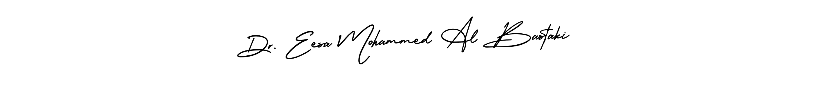 Use a signature maker to create a handwritten signature online. With this signature software, you can design (AmerikaSignatureDemo-Regular) your own signature for name Dr. Eesa Mohammed Al Bastaki. Dr. Eesa Mohammed Al Bastaki signature style 3 images and pictures png