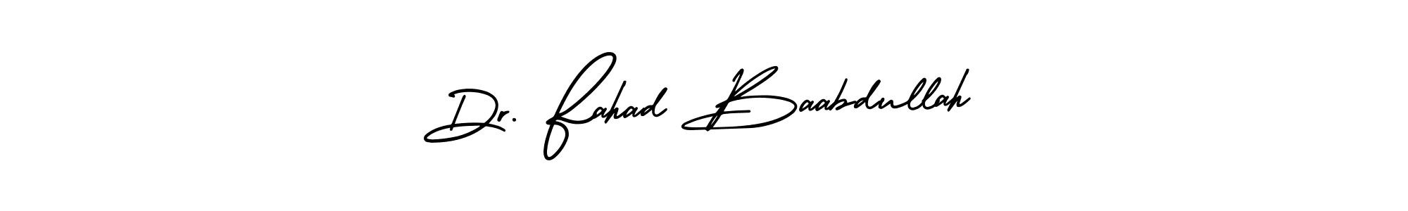 Also we have Dr. Fahad Baabdullah name is the best signature style. Create professional handwritten signature collection using AmerikaSignatureDemo-Regular autograph style. Dr. Fahad Baabdullah signature style 3 images and pictures png