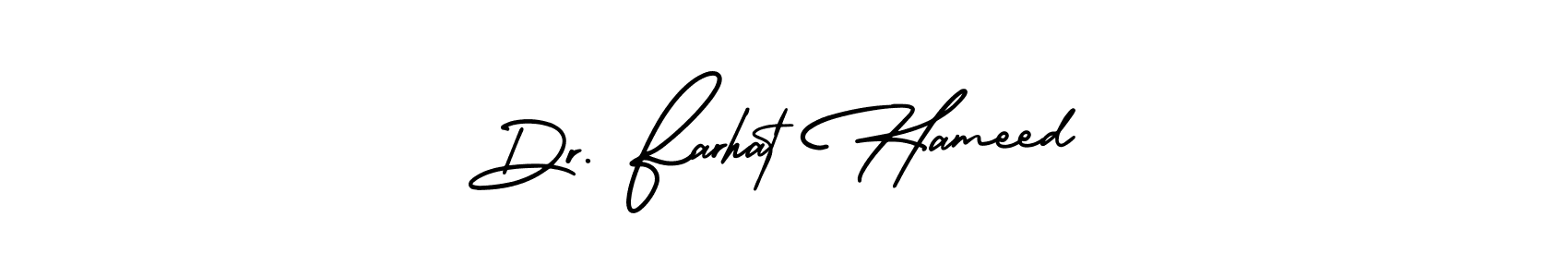 Also we have Dr. Farhat Hameed name is the best signature style. Create professional handwritten signature collection using AmerikaSignatureDemo-Regular autograph style. Dr. Farhat Hameed signature style 3 images and pictures png