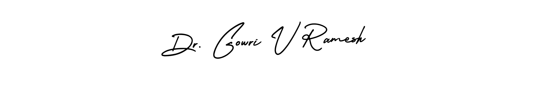 You can use this online signature creator to create a handwritten signature for the name Dr. Gowri V Ramesh. This is the best online autograph maker. Dr. Gowri V Ramesh signature style 3 images and pictures png