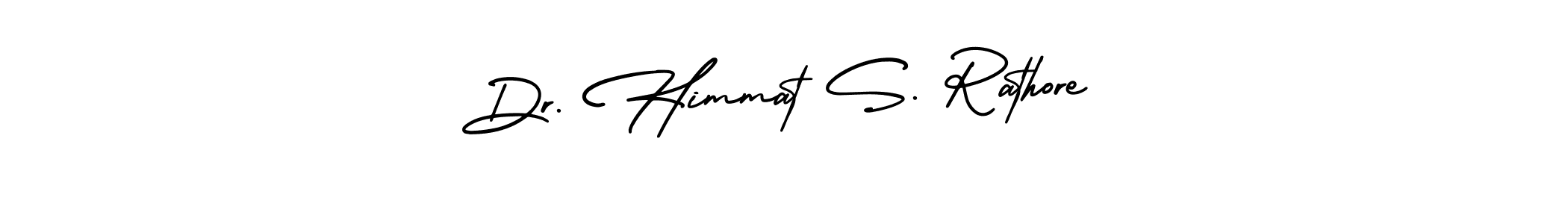 The best way (AmerikaSignatureDemo-Regular) to make a short signature is to pick only two or three words in your name. The name Dr. Himmat S. Rathore include a total of six letters. For converting this name. Dr. Himmat S. Rathore signature style 3 images and pictures png