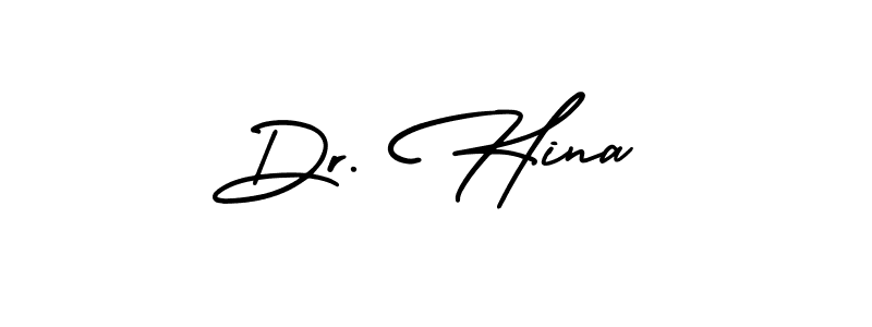 How to make Dr. Hina name signature. Use AmerikaSignatureDemo-Regular style for creating short signs online. This is the latest handwritten sign. Dr. Hina signature style 3 images and pictures png