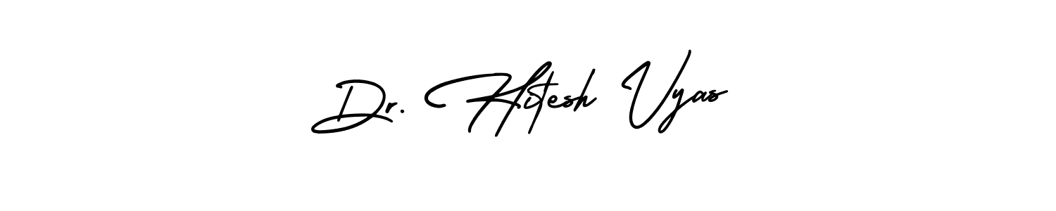 Use a signature maker to create a handwritten signature online. With this signature software, you can design (AmerikaSignatureDemo-Regular) your own signature for name Dr. Hitesh Vyas. Dr. Hitesh Vyas signature style 3 images and pictures png