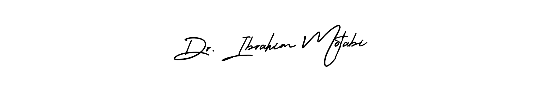 You should practise on your own different ways (AmerikaSignatureDemo-Regular) to write your name (Dr. Ibrahim Motabi) in signature. don't let someone else do it for you. Dr. Ibrahim Motabi signature style 3 images and pictures png