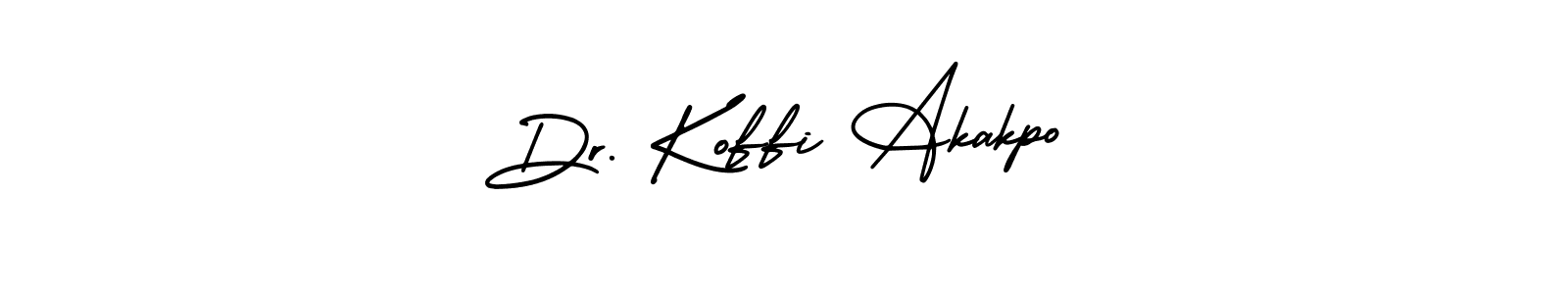 Make a short Dr. Koffi Akakpo signature style. Manage your documents anywhere anytime using AmerikaSignatureDemo-Regular. Create and add eSignatures, submit forms, share and send files easily. Dr. Koffi Akakpo signature style 3 images and pictures png