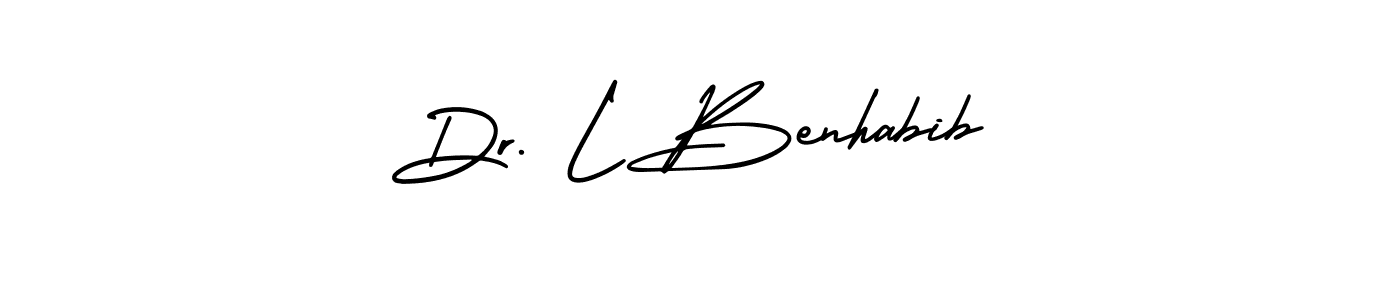 Check out images of Autograph of Dr. L Benhabib name. Actor Dr. L Benhabib Signature Style. AmerikaSignatureDemo-Regular is a professional sign style online. Dr. L Benhabib signature style 3 images and pictures png