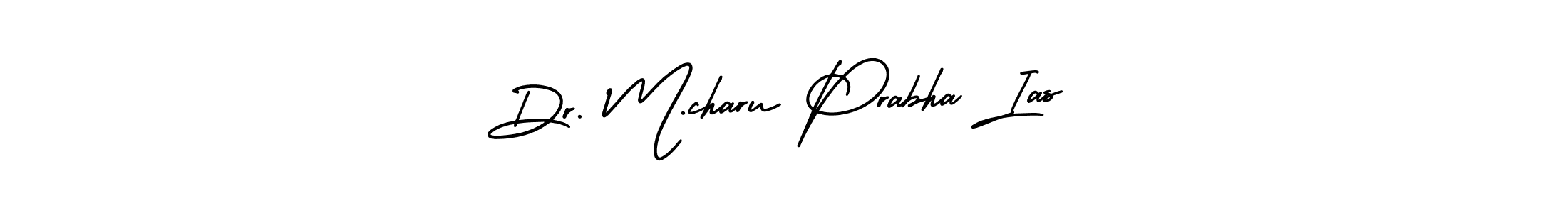 Design your own signature with our free online signature maker. With this signature software, you can create a handwritten (AmerikaSignatureDemo-Regular) signature for name Dr. M.charu Prabha Ias. Dr. M.charu Prabha Ias signature style 3 images and pictures png