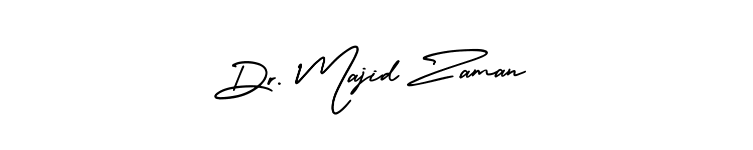 The best way (AmerikaSignatureDemo-Regular) to make a short signature is to pick only two or three words in your name. The name Dr. Majid Zaman include a total of six letters. For converting this name. Dr. Majid Zaman signature style 3 images and pictures png